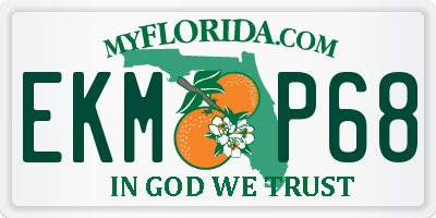 FL license plate EKMP68