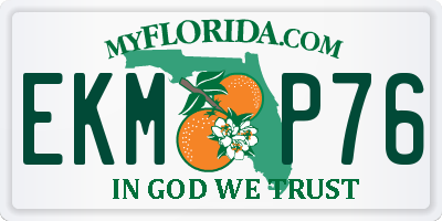 FL license plate EKMP76
