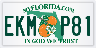 FL license plate EKMP81