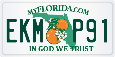 FL license plate EKMP91