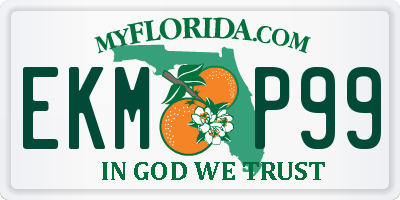 FL license plate EKMP99