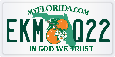FL license plate EKMQ22