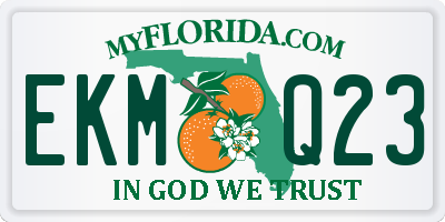 FL license plate EKMQ23