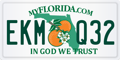 FL license plate EKMQ32