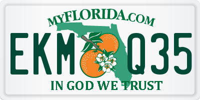 FL license plate EKMQ35