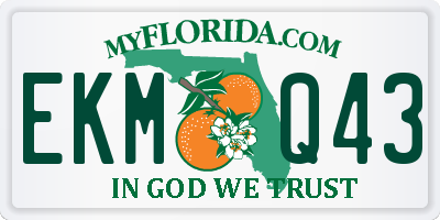 FL license plate EKMQ43