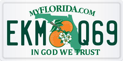 FL license plate EKMQ69