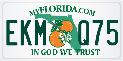 FL license plate EKMQ75