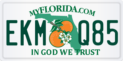 FL license plate EKMQ85