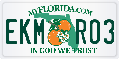 FL license plate EKMR03