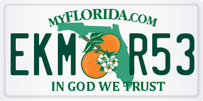 FL license plate EKMR53
