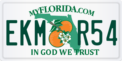 FL license plate EKMR54