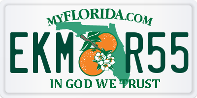 FL license plate EKMR55