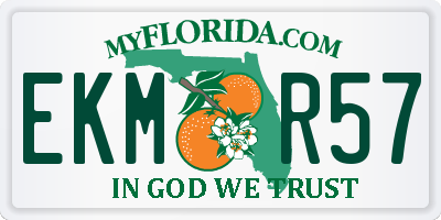 FL license plate EKMR57