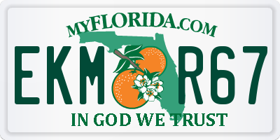 FL license plate EKMR67