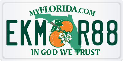 FL license plate EKMR88