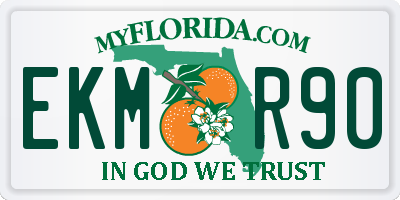 FL license plate EKMR90