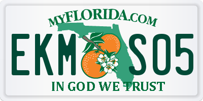 FL license plate EKMS05