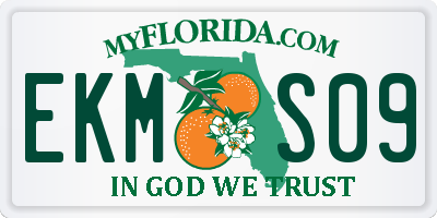 FL license plate EKMS09