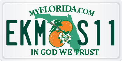 FL license plate EKMS11