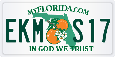 FL license plate EKMS17