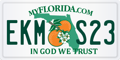 FL license plate EKMS23