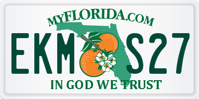 FL license plate EKMS27