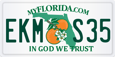 FL license plate EKMS35
