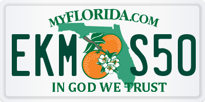 FL license plate EKMS50