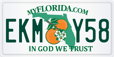 FL license plate EKMY58
