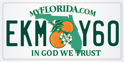 FL license plate EKMY60