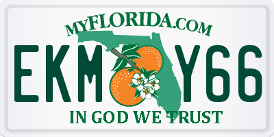 FL license plate EKMY66