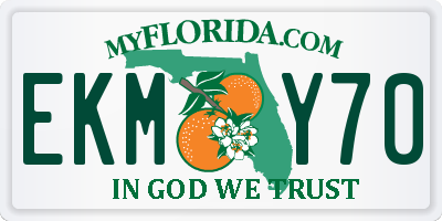 FL license plate EKMY70