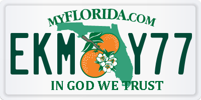 FL license plate EKMY77