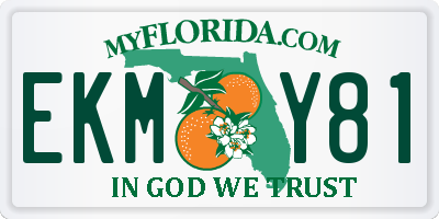 FL license plate EKMY81