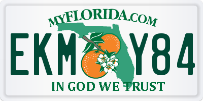 FL license plate EKMY84