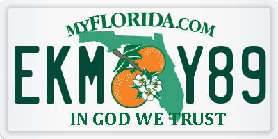FL license plate EKMY89