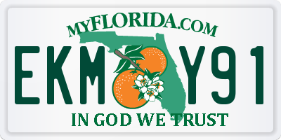 FL license plate EKMY91