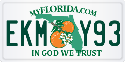 FL license plate EKMY93