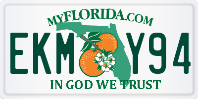 FL license plate EKMY94