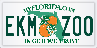 FL license plate EKMZ00