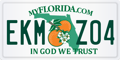 FL license plate EKMZ04