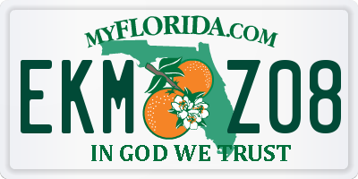 FL license plate EKMZ08