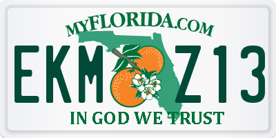 FL license plate EKMZ13