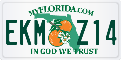 FL license plate EKMZ14