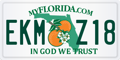 FL license plate EKMZ18