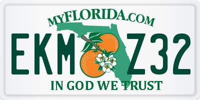 FL license plate EKMZ32