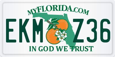 FL license plate EKMZ36