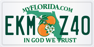 FL license plate EKMZ40