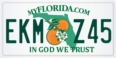 FL license plate EKMZ45